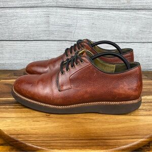 Samuel Hubbard Highlander Pebbled Leather Comfort Oxford Red Brown Mens Size 9.5